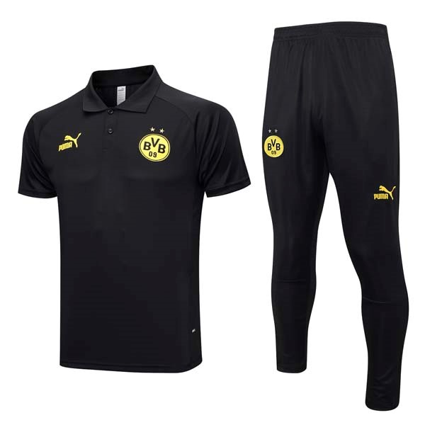 Polo Borussia Dortmund Komplett Set 2023-24 Schwarz
